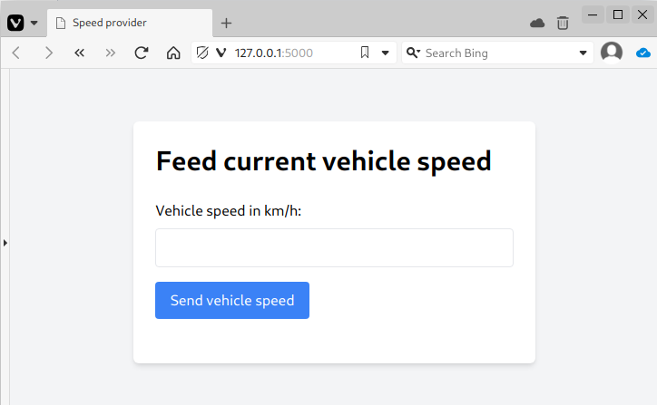 Speed provider web UI