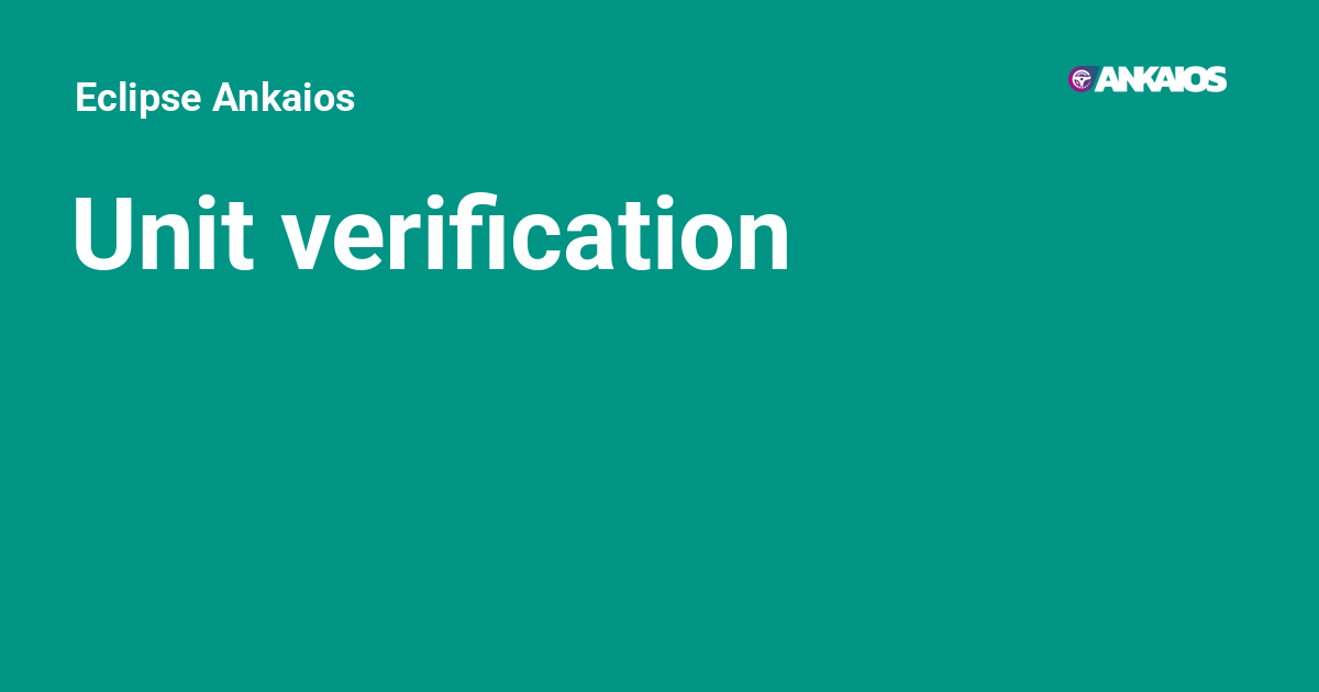 Unit verification Eclipse Ankaios
